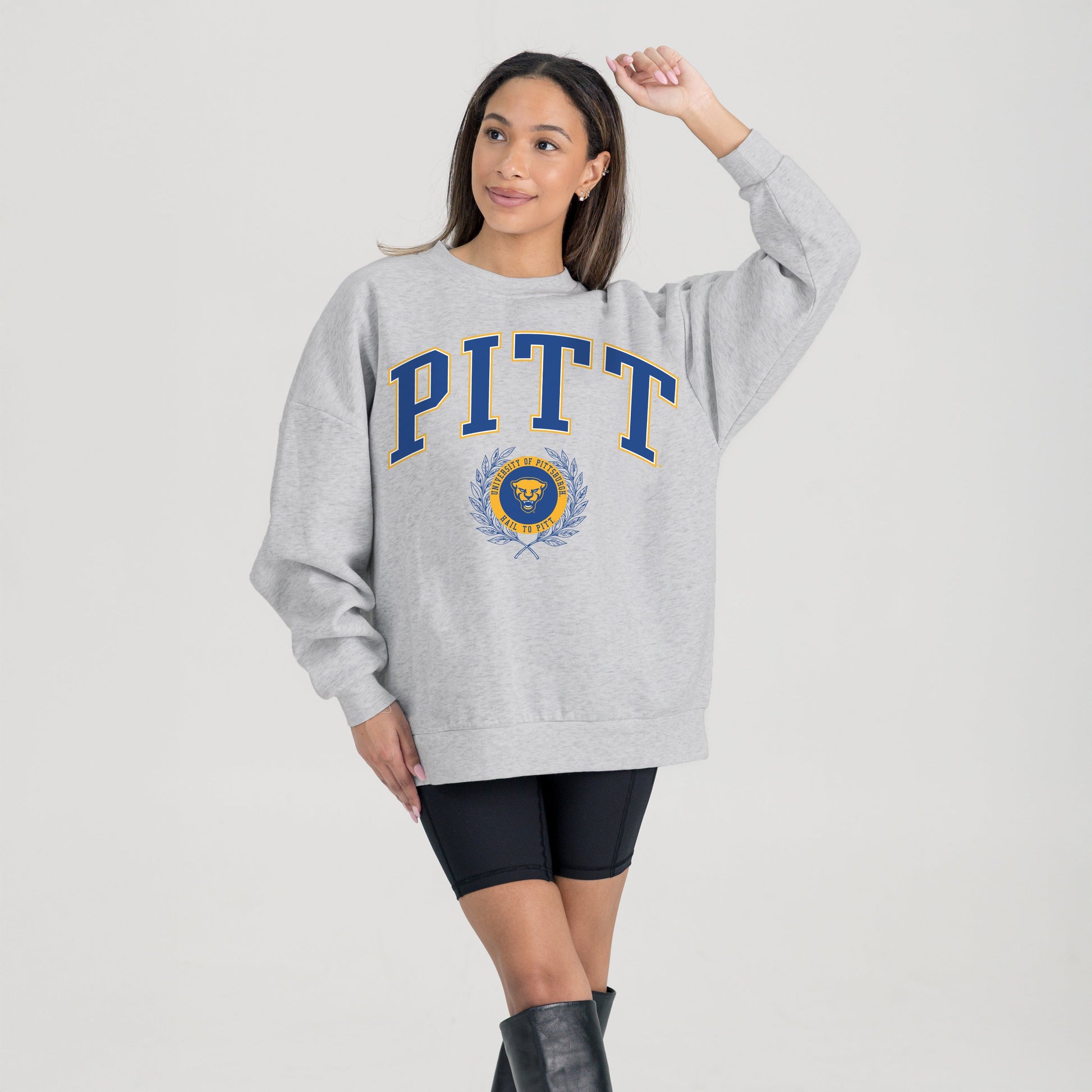 PITTSBURGH PANTHERS TRADITION REFINED PREMIUM FLEECE CREWNECK PULLOVER