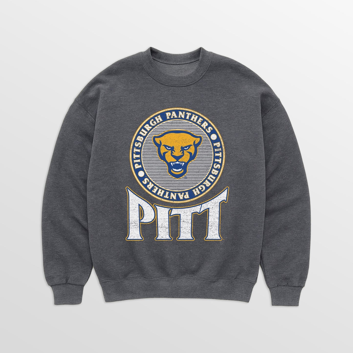PITTSBURGH PANTHERS SATURDAY SEAL PREMIUM FLEECE DROP SHOULDER CREWNECK PULLOVER