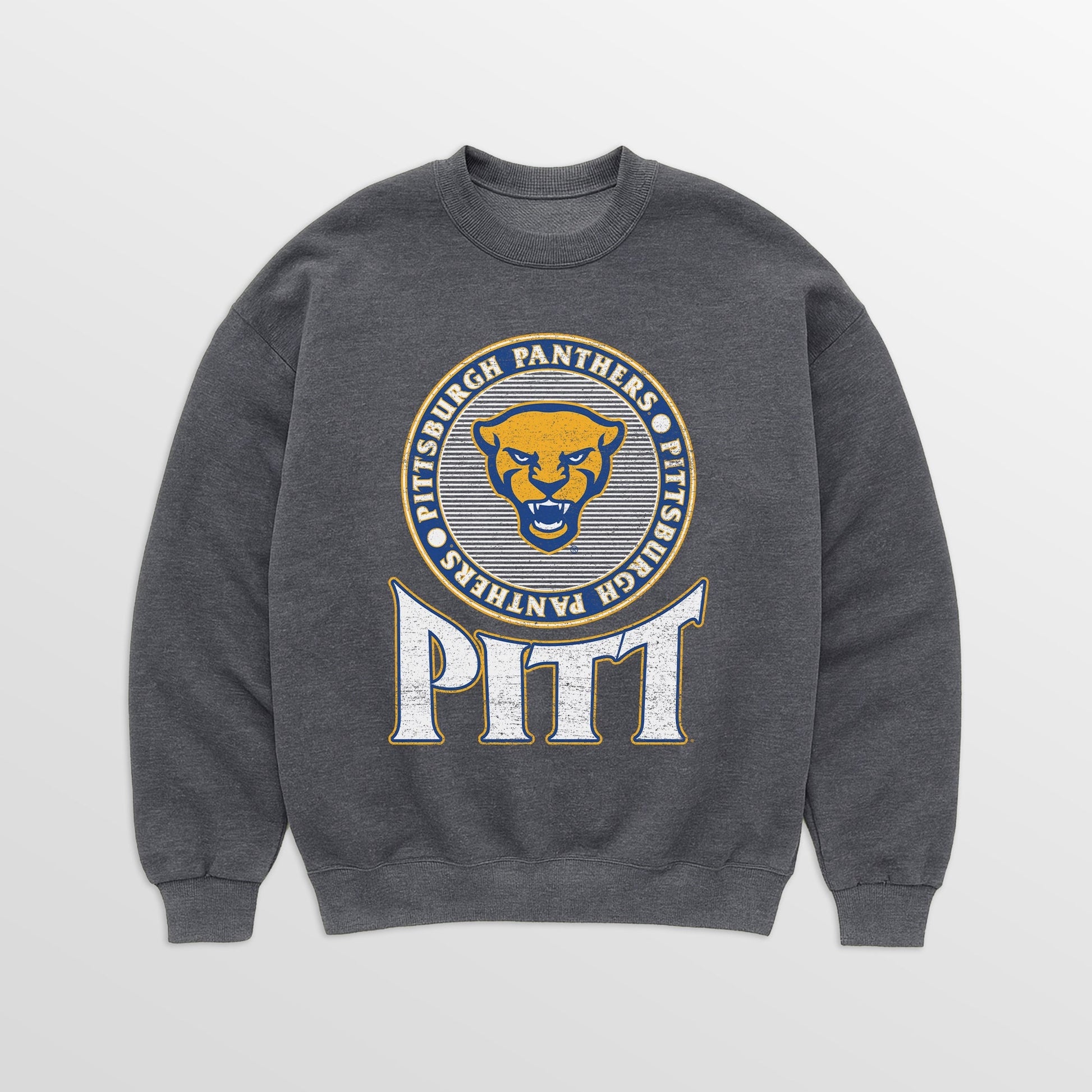 PITTSBURGH PANTHERS SATURDAY SEAL PREMIUM FLEECE DROP SHOULDER CREWNECK PULLOVER