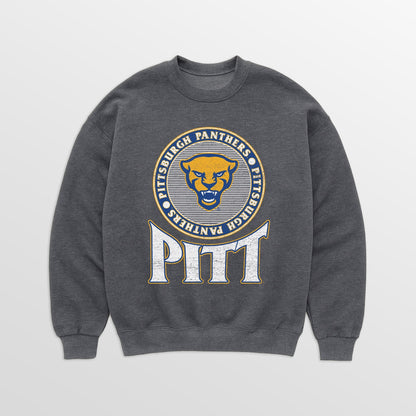 PITTSBURGH PANTHERS SATURDAY SEAL PREMIUM FLEECE DROP SHOULDER CREWNECK PULLOVER