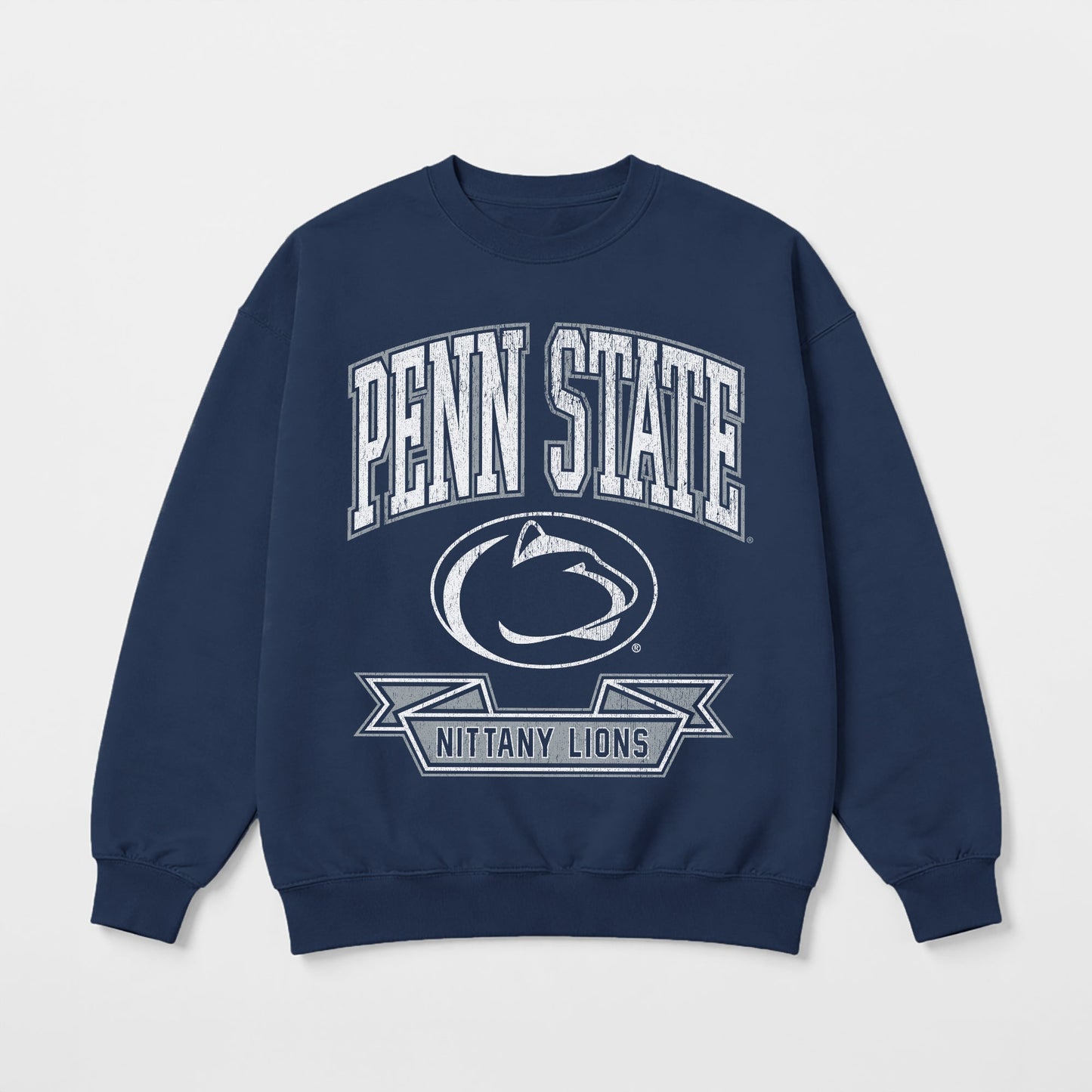 PENN STATE NITTANY LIONS CLASSIC ARCHIVES PREMIUM FLEECE DROP SHOULDER CREWNECK PULLOVER