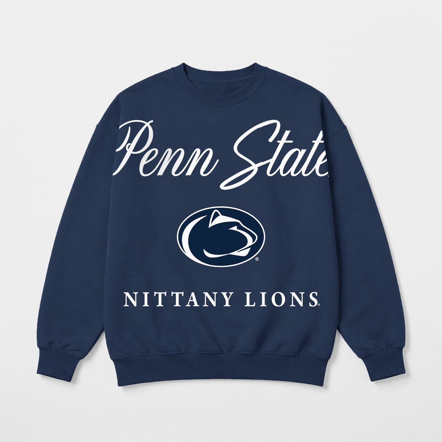 PENN STATE NITTANY LIONS LEGACY CLUB PREMIUM FLEECE DROP SHOULDER CREWNECK PULLOVER