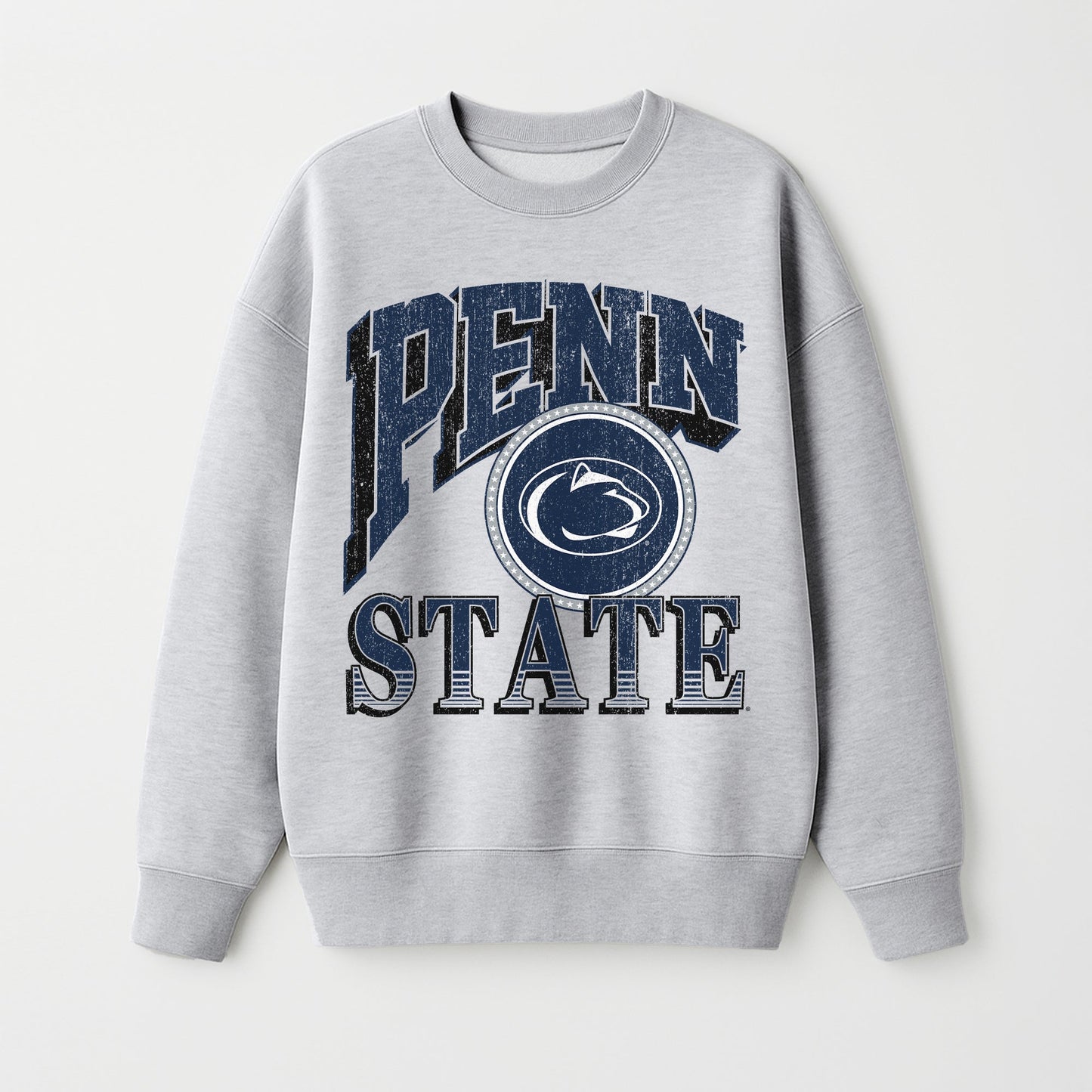 PENN STATE NITTANY LIONS GAME ON PREMIUM FLEECE DROP SHOULDER CREWNECK PULLOVER