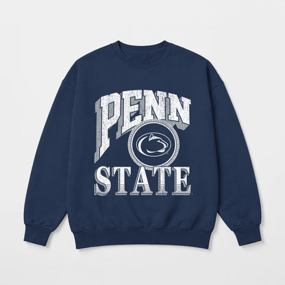 PENN STATE NITTANY LIONS MAIN CHARACTER PREMIUM FLEECE DROP SHOULDER CREWNECK PULLOVER