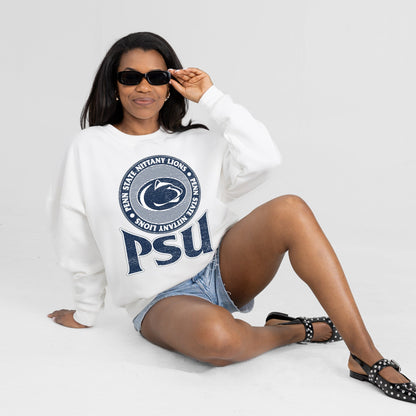 PENN STATE NITTANY LIONS ENDZONE PREMIUM FLEECE DROP SHOULDER CREWNECK PULLOVER