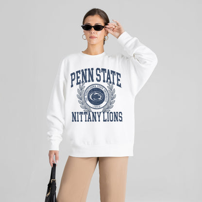 PENN STATE NITTANY LIONS GOLD STANDARD PREMIUM FLEECE DROP SHOULDER CREWNECK PULLOVER