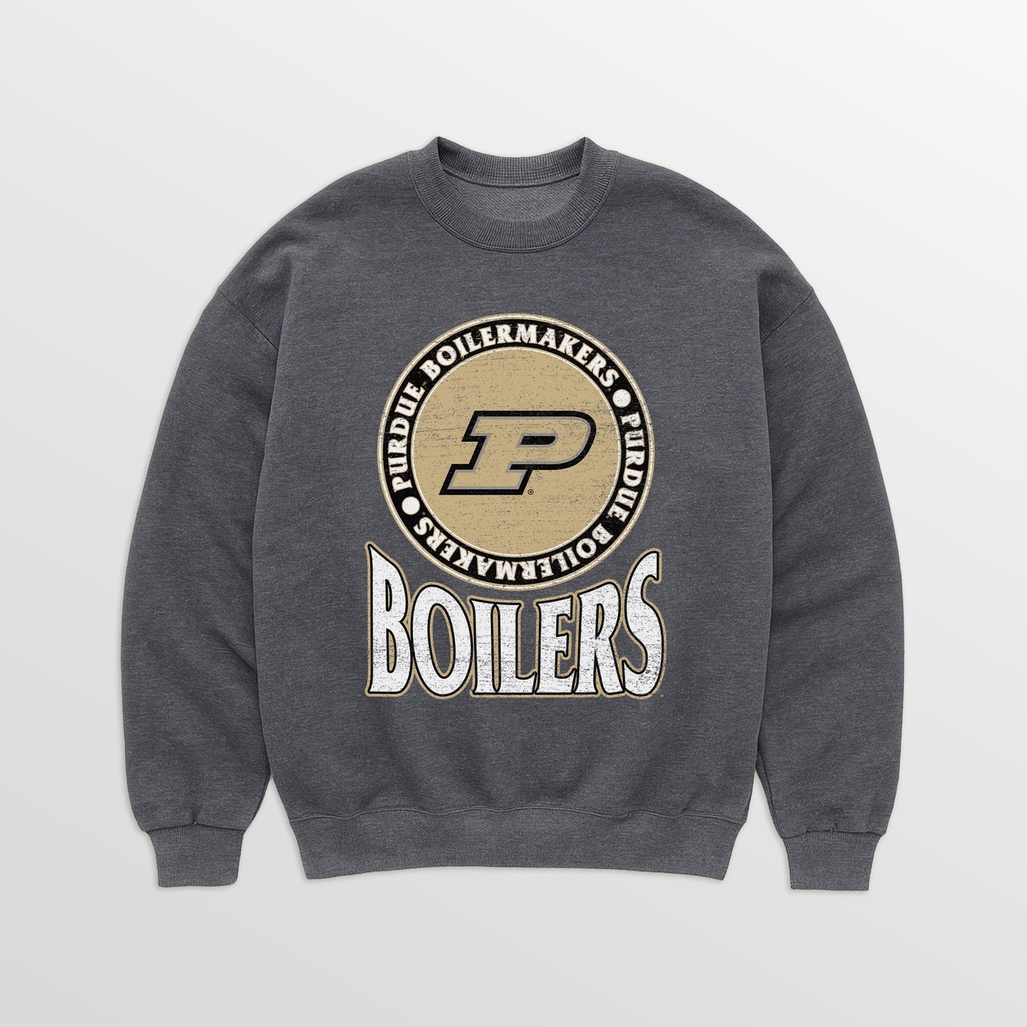 PURDUE BOILERMAKERS SATURDAY SEAL PREMIUM FLEECE DROP SHOULDER CREWNECK PULLOVER