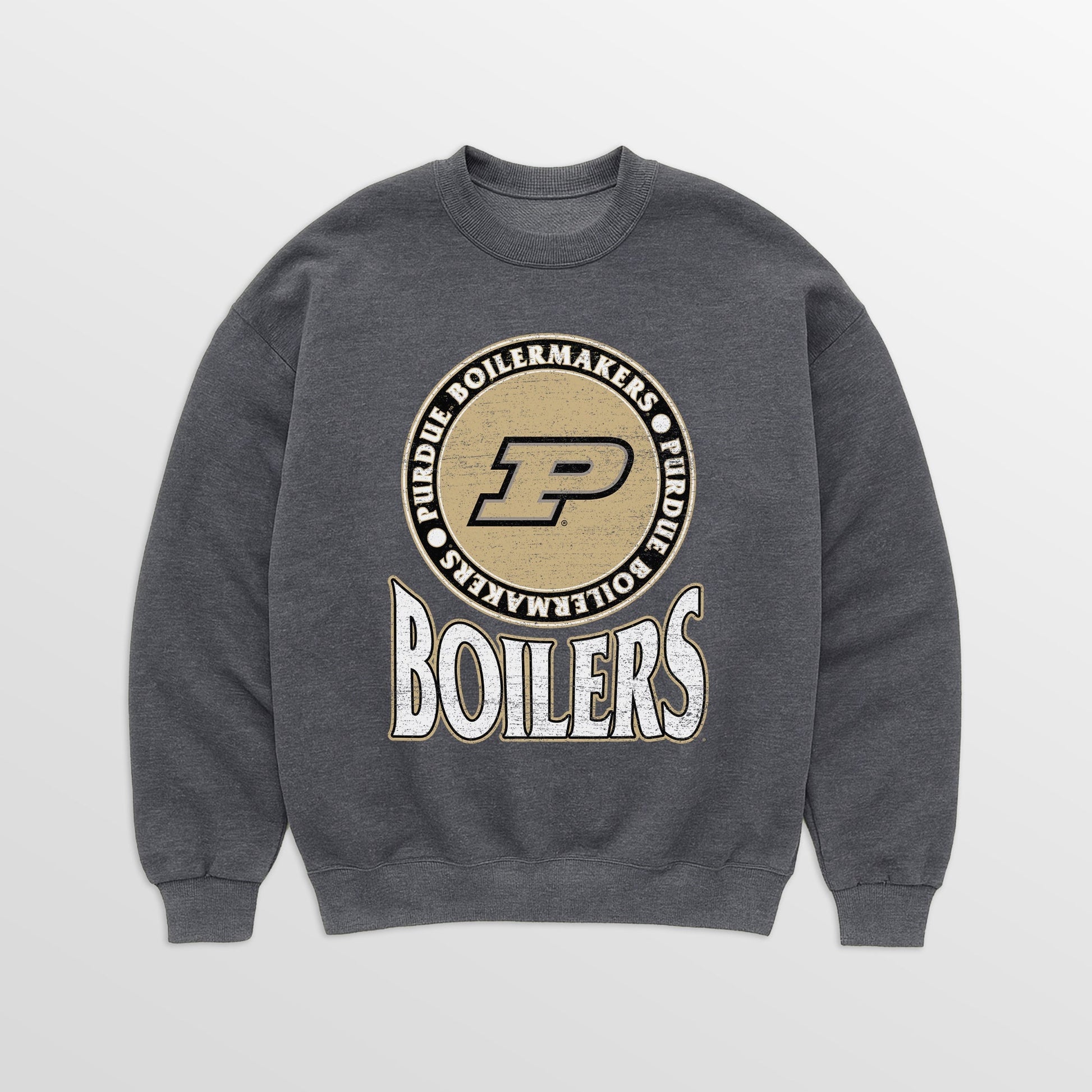 PURDUE BOILERMAKERS SATURDAY SEAL PREMIUM FLEECE DROP SHOULDER CREWNECK PULLOVER