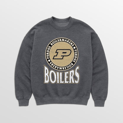 PURDUE BOILERMAKERS SATURDAY SEAL PREMIUM FLEECE DROP SHOULDER CREWNECK PULLOVER