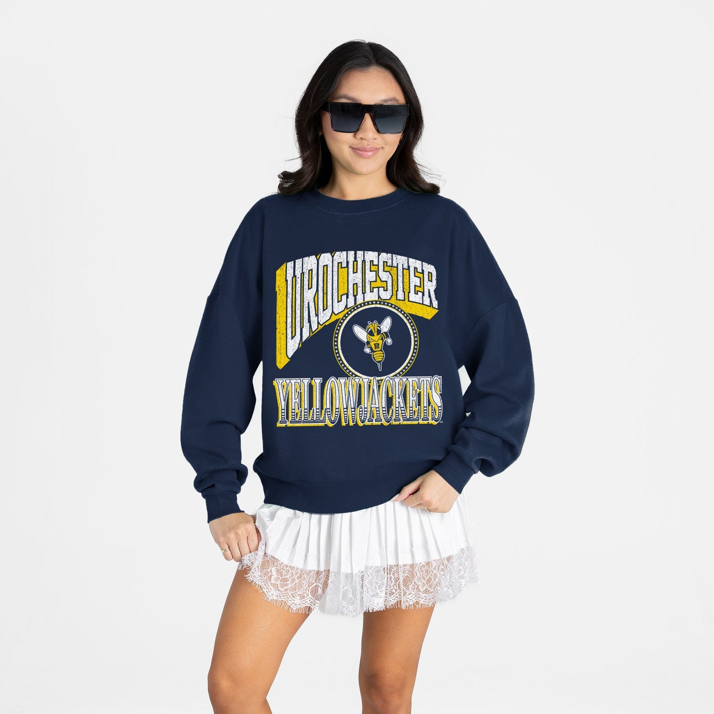 ROCHESTER YELLOWJACKETS MAIN CHARACTER PREMIUM FLEECE DROP SHOULDER CREWNECK PULLOVER