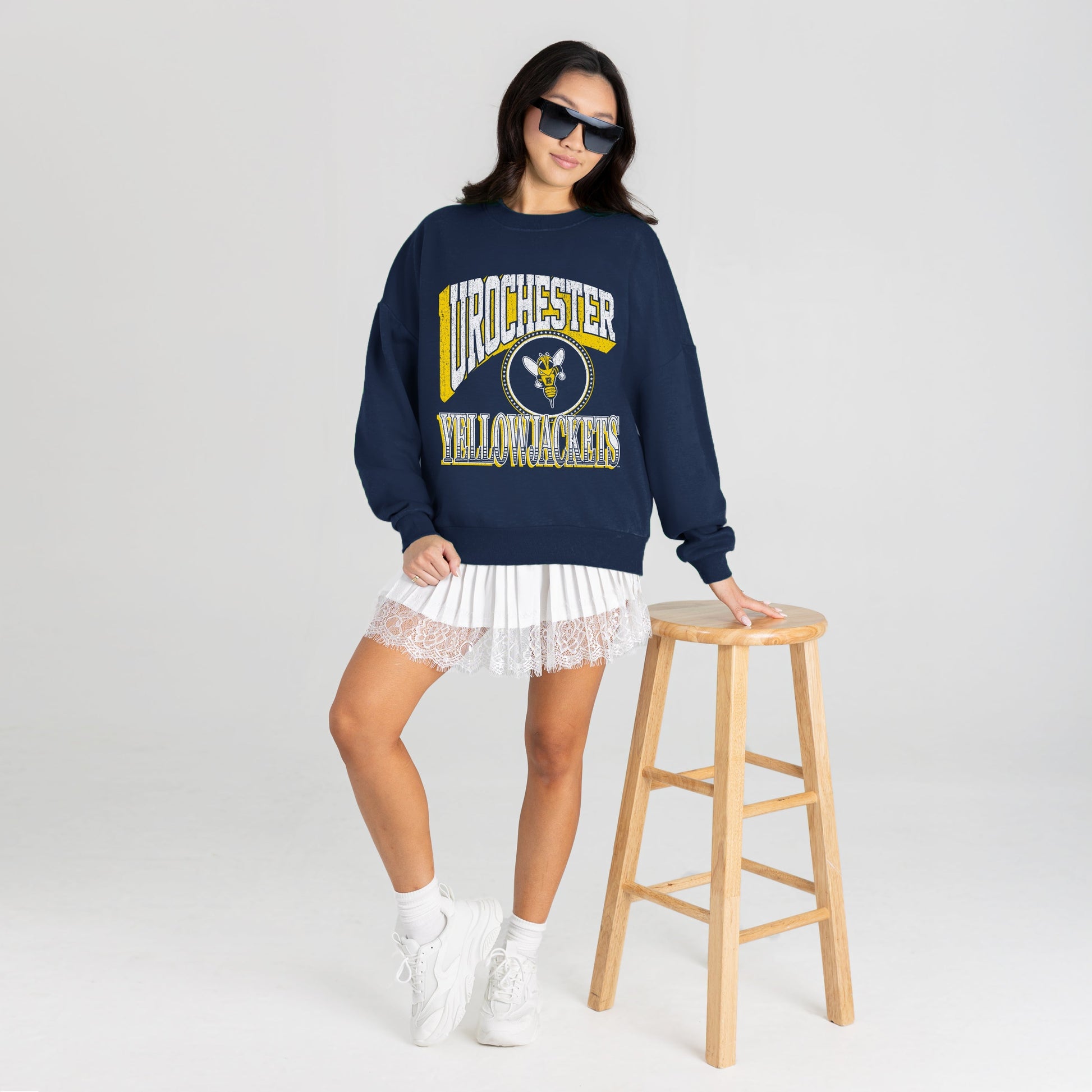 ROCHESTER YELLOWJACKETS MAIN CHARACTER PREMIUM FLEECE DROP SHOULDER CREWNECK PULLOVER