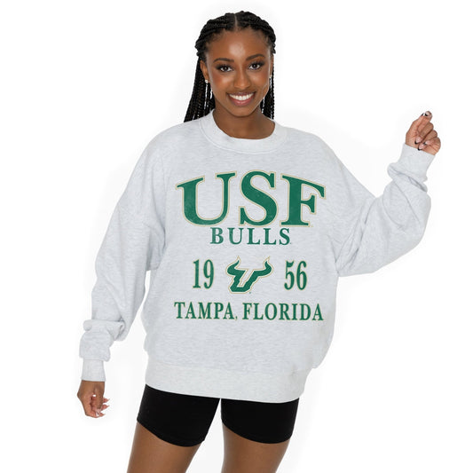 SOUTH FLORIDA BULLS ALLEGIANCE LONG SLEEVE UNISEX FIT PREMIUM FLEECE CREWNECK SWEATSHIRT WITH RIBBED KNIT NECKLINE, WRIST, AND WAISTBAND - The Club