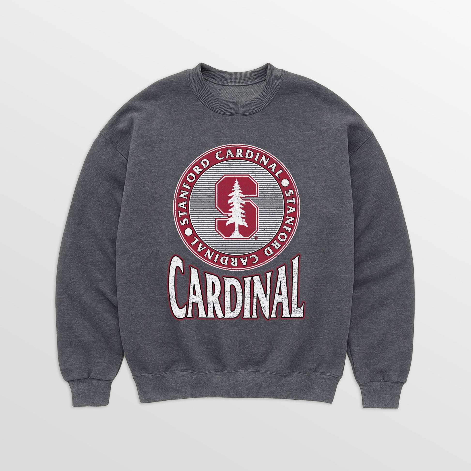 STANFORD CARDINAL SATURDAY SEAL PREMIUM FLEECE DROP SHOULDER CREWNECK PULLOVER