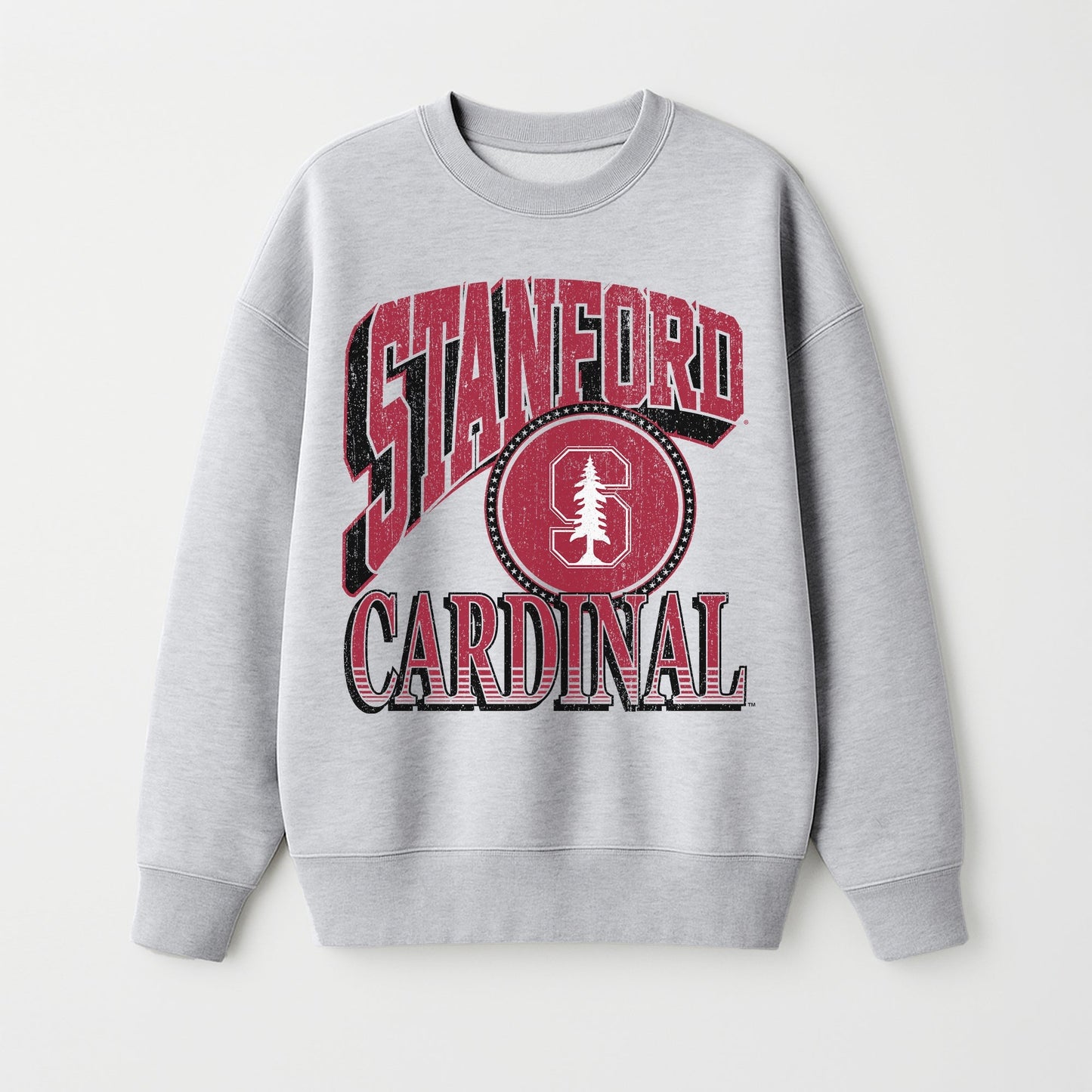 STANFORD CARDINAL GAME ON PREMIUM FLEECE DROP SHOULDER CREWNECK PULLOVER