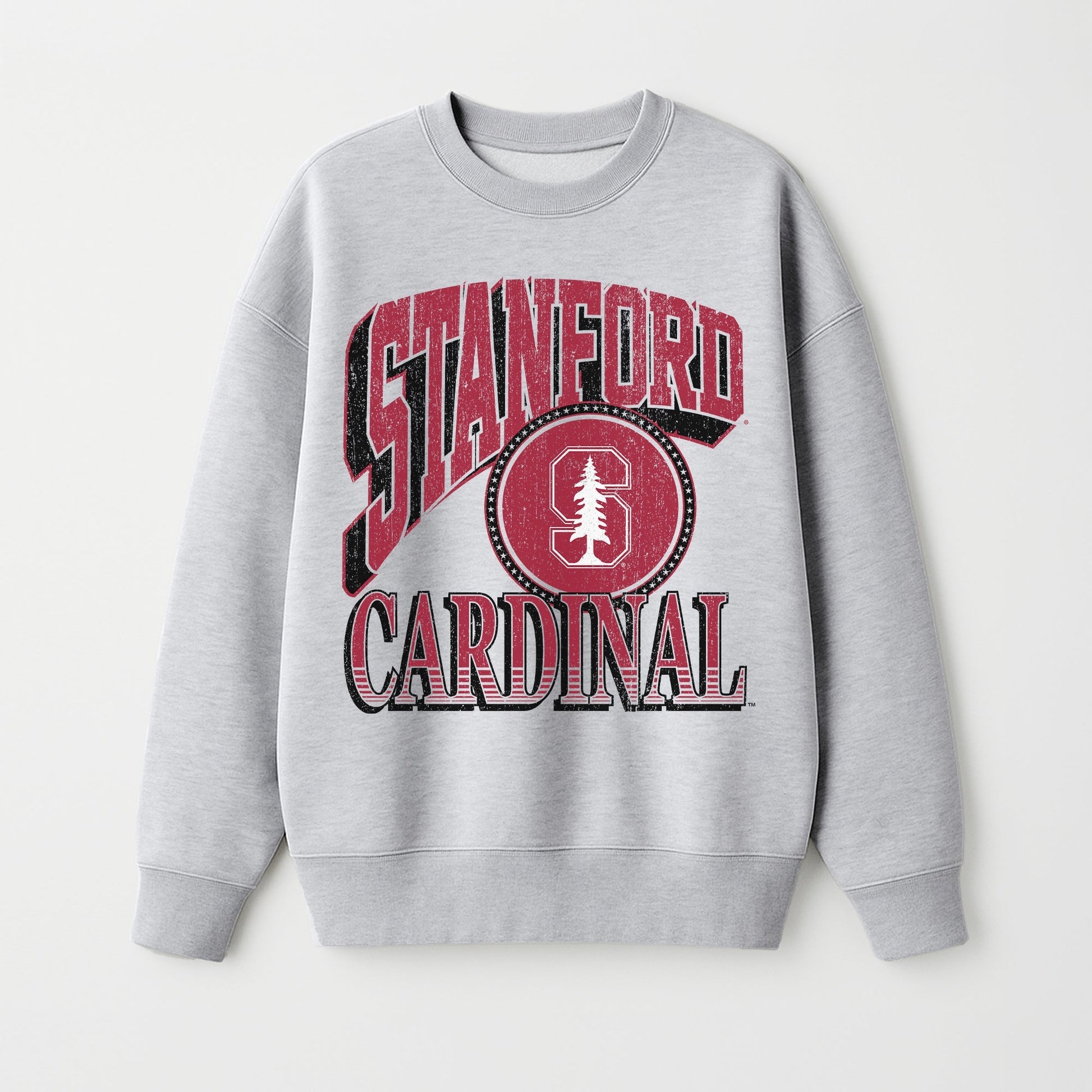STANFORD CARDINAL GAME ON PREMIUM FLEECE DROP SHOULDER CREWNECK PULLOVER
