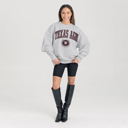 TEXAS A&M AGGIES TRADITION REFINED PREMIUM FLEECE CREWNECK PULLOVER