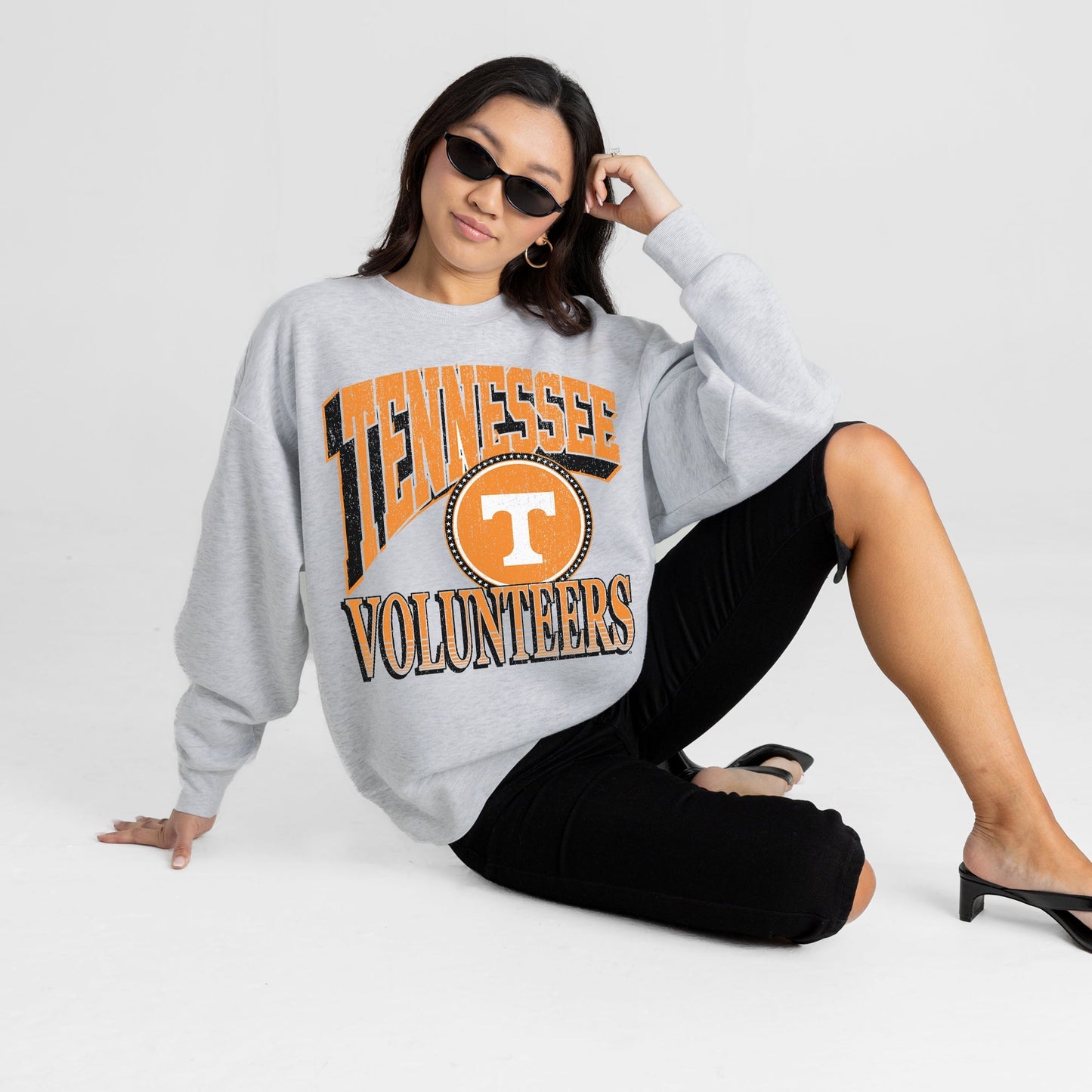TENNESSEE VOLUNTEERS GAME ON PREMIUM FLEECE DROP SHOULDER CREWNECK PULLOVER