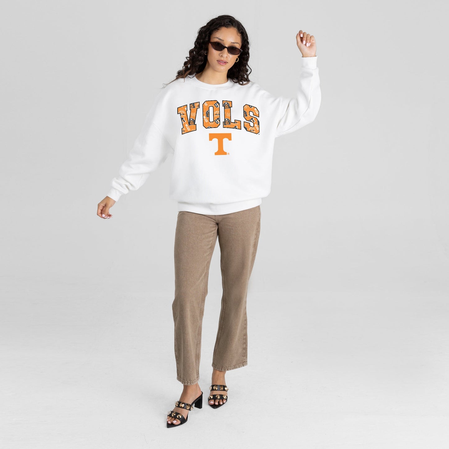 TENNESSEE VOLUNTEERS SWEET PLAY PREMIUM FLEECE DROP SHOULDER CREWNECK PULLOVER
