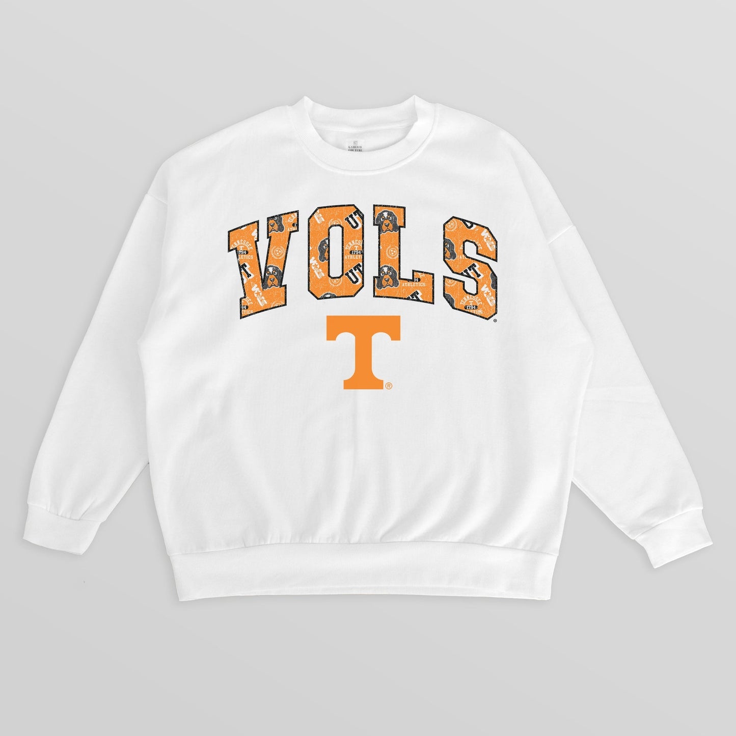 TENNESSEE VOLUNTEERS SWEET PLAY PREMIUM FLEECE DROP SHOULDER CREWNECK PULLOVER