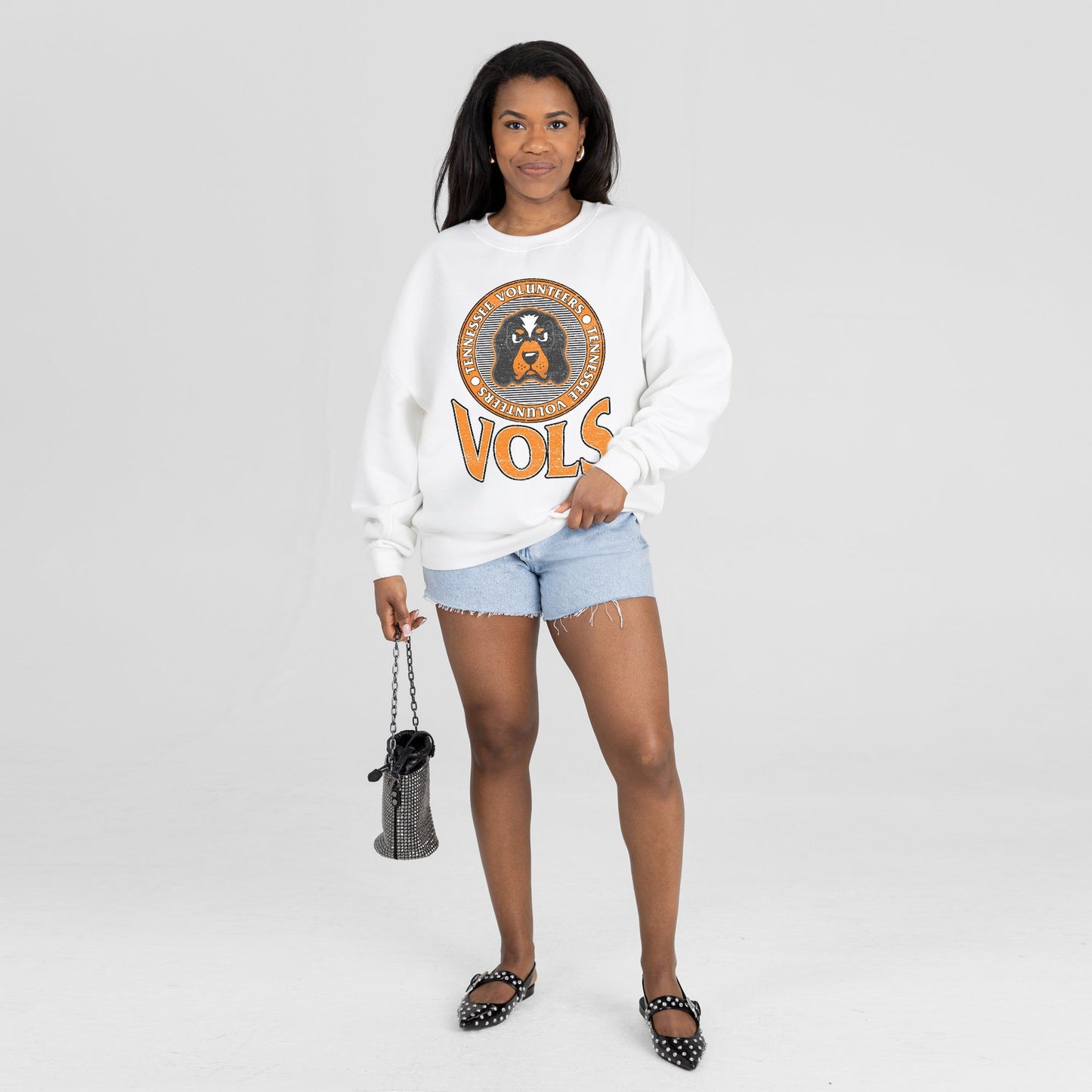 TENNESSEE VOLUNTEERS ENDZONE PREMIUM FLEECE DROP SHOULDER CREWNECK PULLOVER