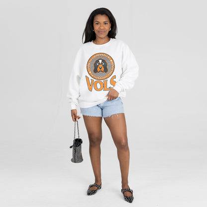 TENNESSEE VOLUNTEERS ENDZONE PREMIUM FLEECE DROP SHOULDER CREWNECK PULLOVER
