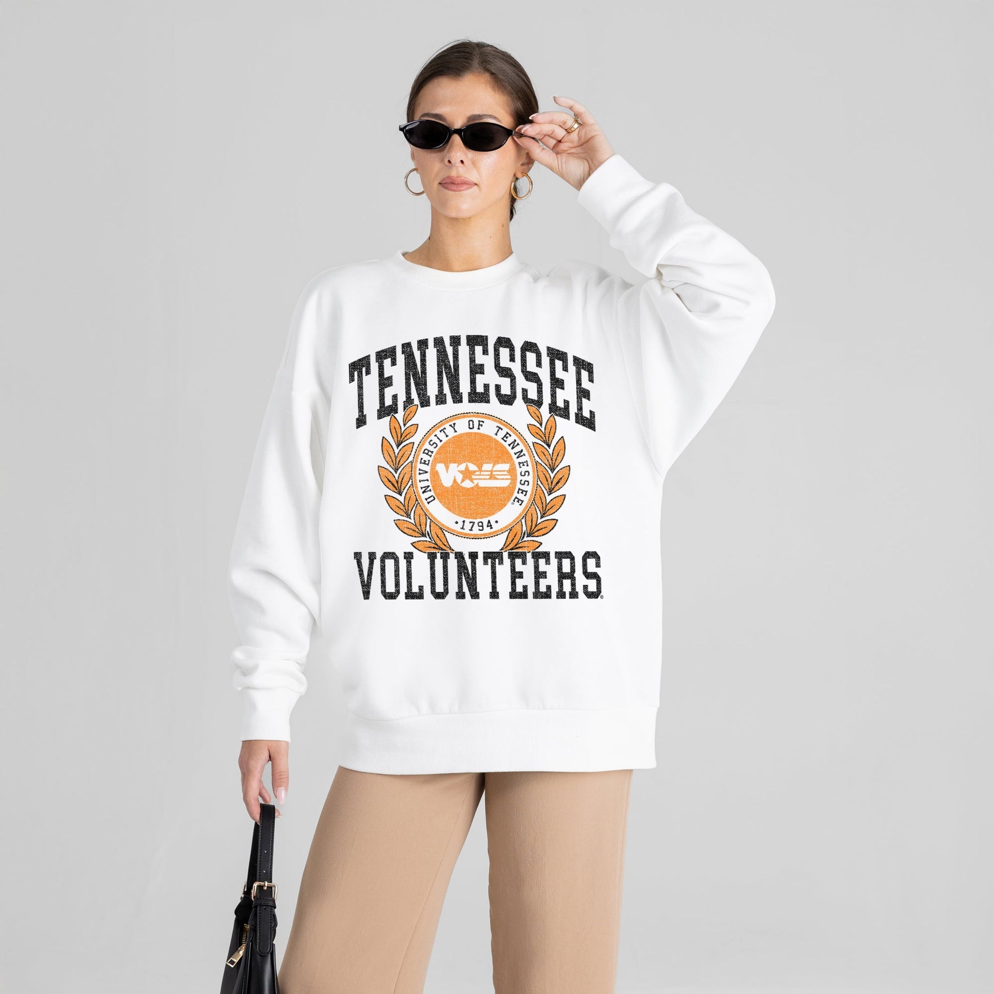 TENNESSEE VOLUNTEERS GOLD STANDARD PREMIUM FLEECE DROP SHOULDER CREWNECK PULLOVER