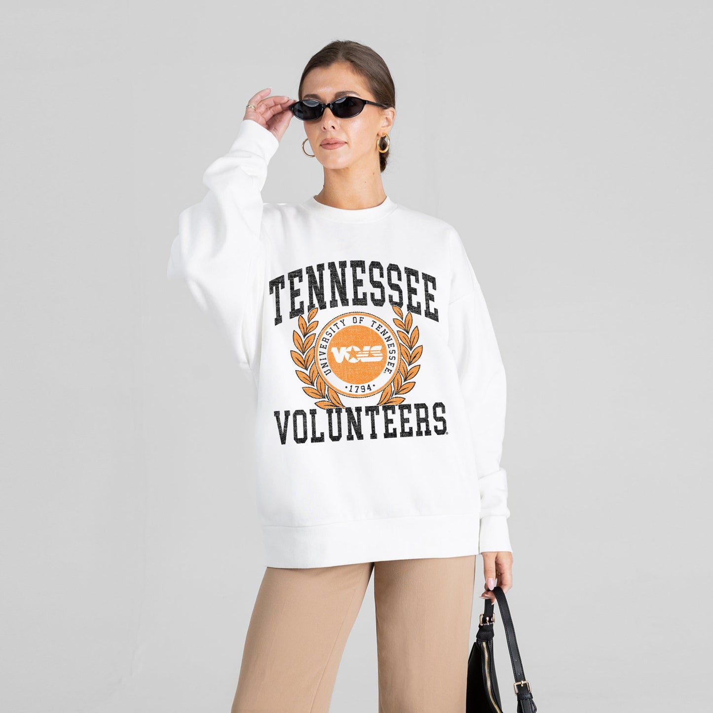TENNESSEE VOLUNTEERS GOLD STANDARD PREMIUM FLEECE DROP SHOULDER CREWNECK PULLOVER