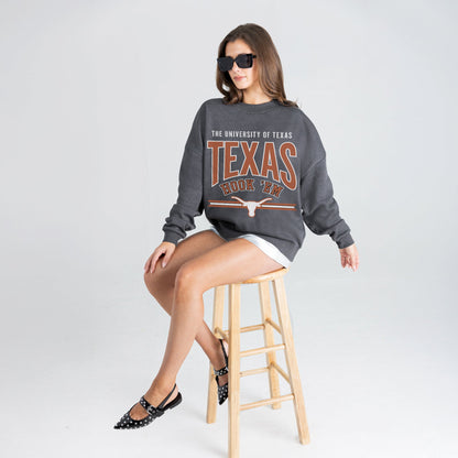 TEXAS LONGHORNS KICKOFF CLASSIC PREMIUM FLEECE DROP SHOULDER CREWNECK PULLOVER
