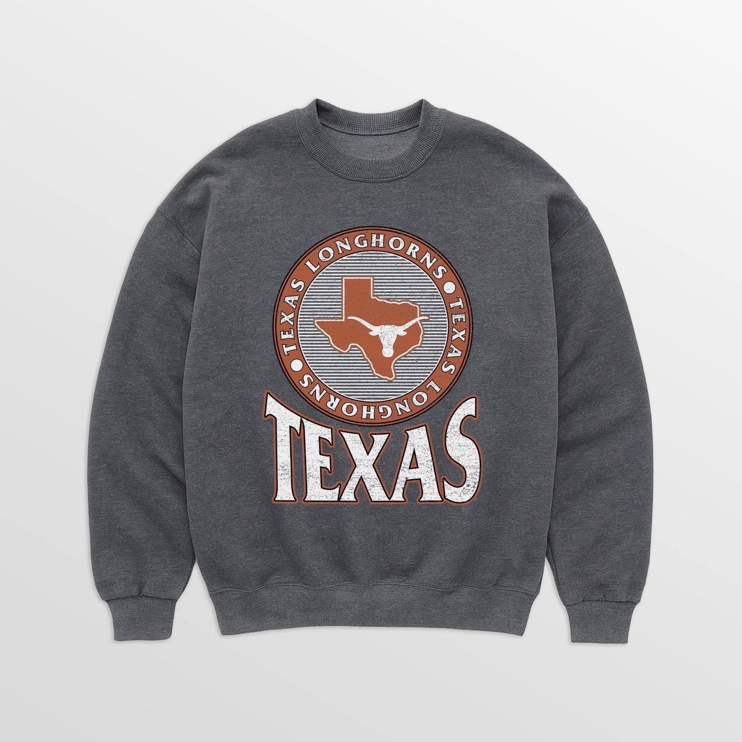 TEXAS LONGHORNS SATURDAY SEAL PREMIUM FLEECE DROP SHOULDER CREWNECK PULLOVER