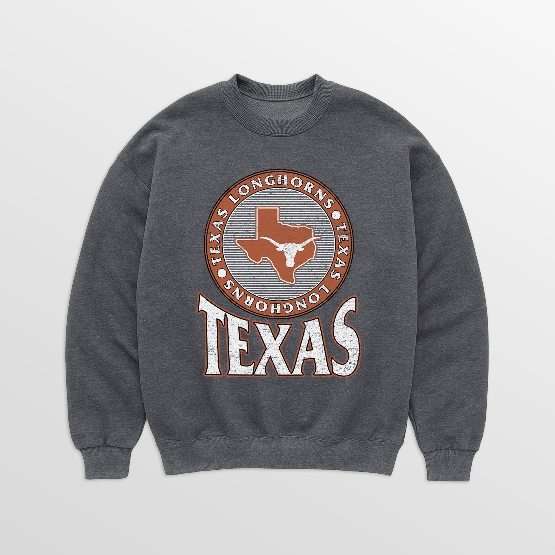 TEXAS LONGHORNS SATURDAY SEAL PREMIUM FLEECE DROP SHOULDER CREWNECK PULLOVER