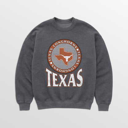 TEXAS LONGHORNS SATURDAY SEAL PREMIUM FLEECE DROP SHOULDER CREWNECK PULLOVER