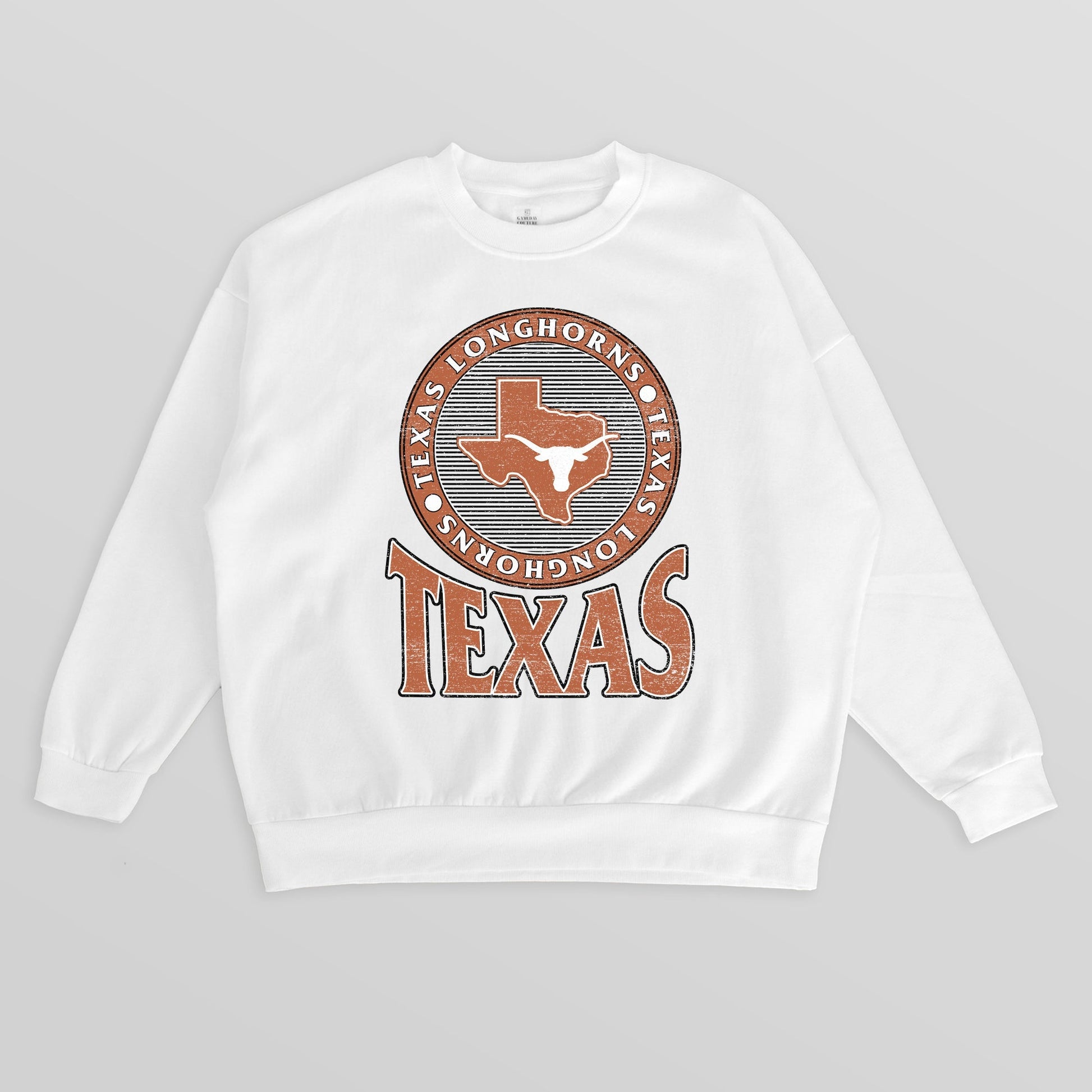 TEXAS LONGHORNS ENDZONE PREMIUM FLEECE DROP SHOULDER CREWNECK PULLOVER