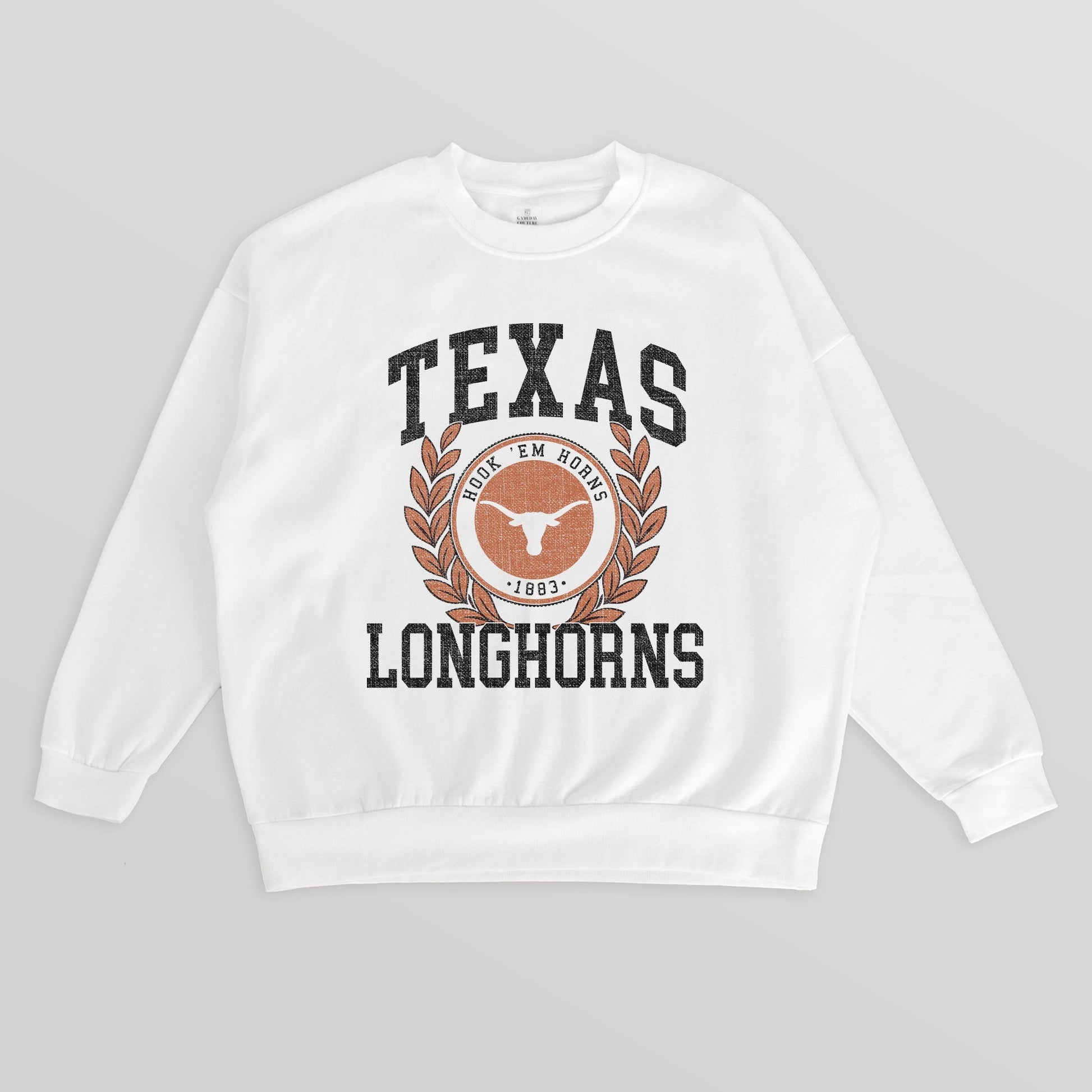 TEXAS LONGHORNS GOLD STANDARD PREMIUM FLEECE DROP SHOULDER CREWNECK PULLOVER