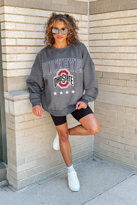 OHIO STATE BUCKEYES RISING STAR PREMIUM FLEECE CREWNECK PULLOVER