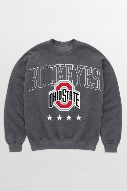 OHIO STATE BUCKEYES RISING STAR PREMIUM FLEECE CREWNECK PULLOVER
