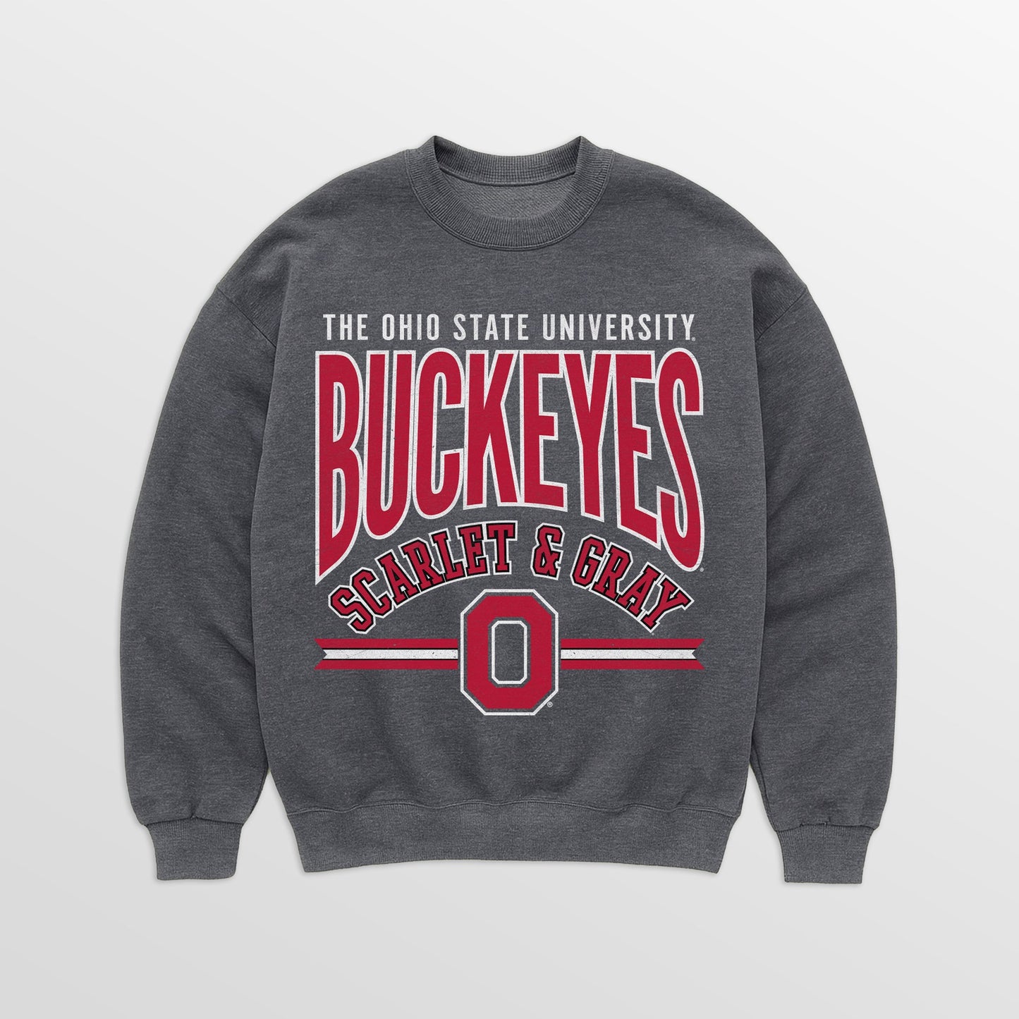 OHIO STATE BUCKEYES KICKOFF CLASSIC PREMIUM FLEECE DROP SHOULDER CREWNECK PULLOVER