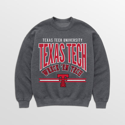 TEXAS TECH RED RAIDERS KICKOFF CLASSIC PREMIUM FLEECE DROP SHOULDER CREWNECK PULLOVER