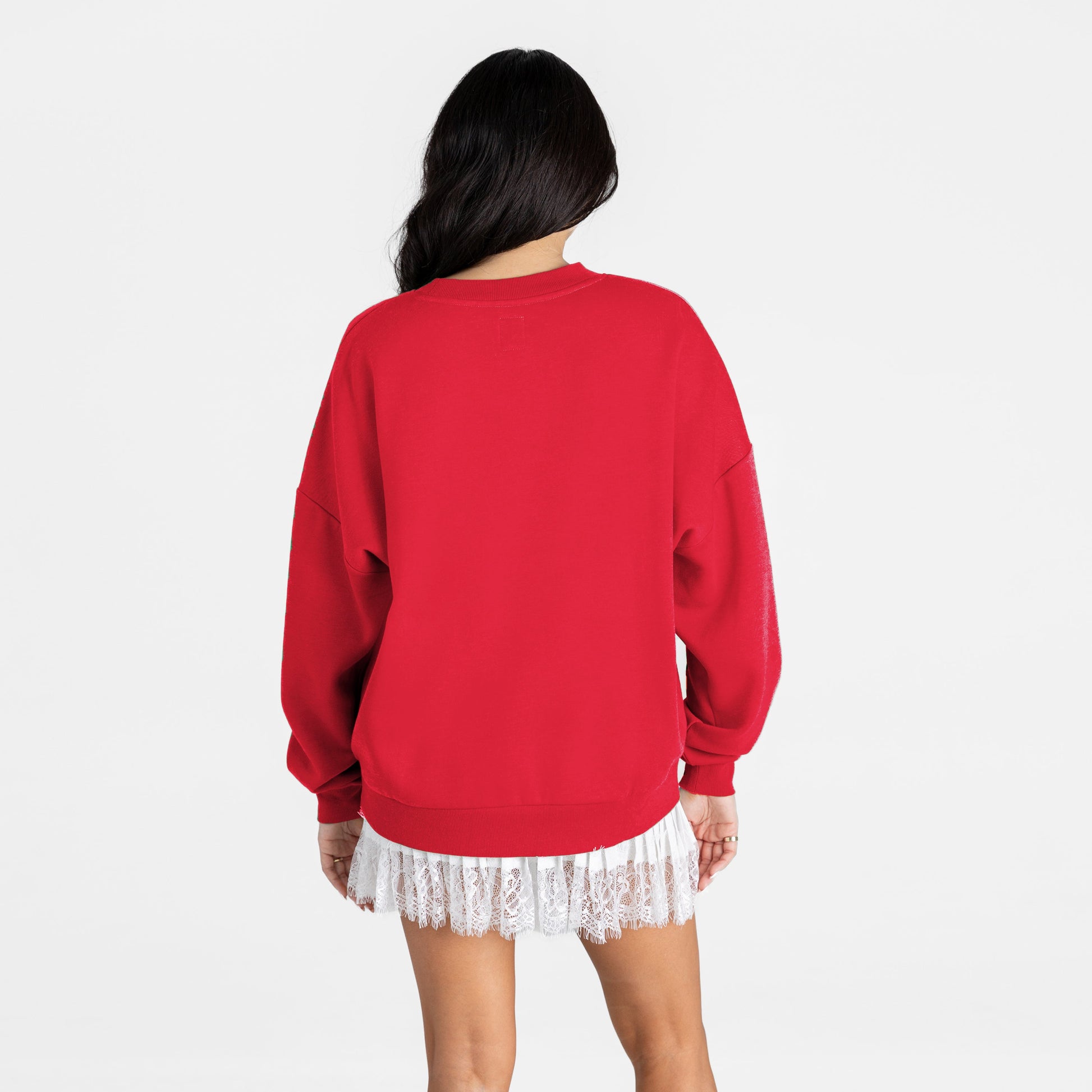 TEXAS TECH RED RAIDERS MAIN CHARACTER PREMIUM FLEECE DROP SHOULDER CREWNECK PULLOVER