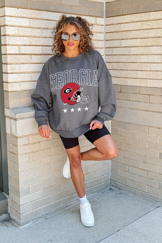 GEORGIA BULLDOGS RISING STAR PREMIUM FLEECE CREWNECK PULLOVER