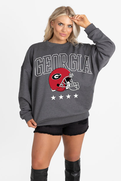 GEORGIA BULLDOGS RISING STAR PREMIUM FLEECE CREWNECK PULLOVER