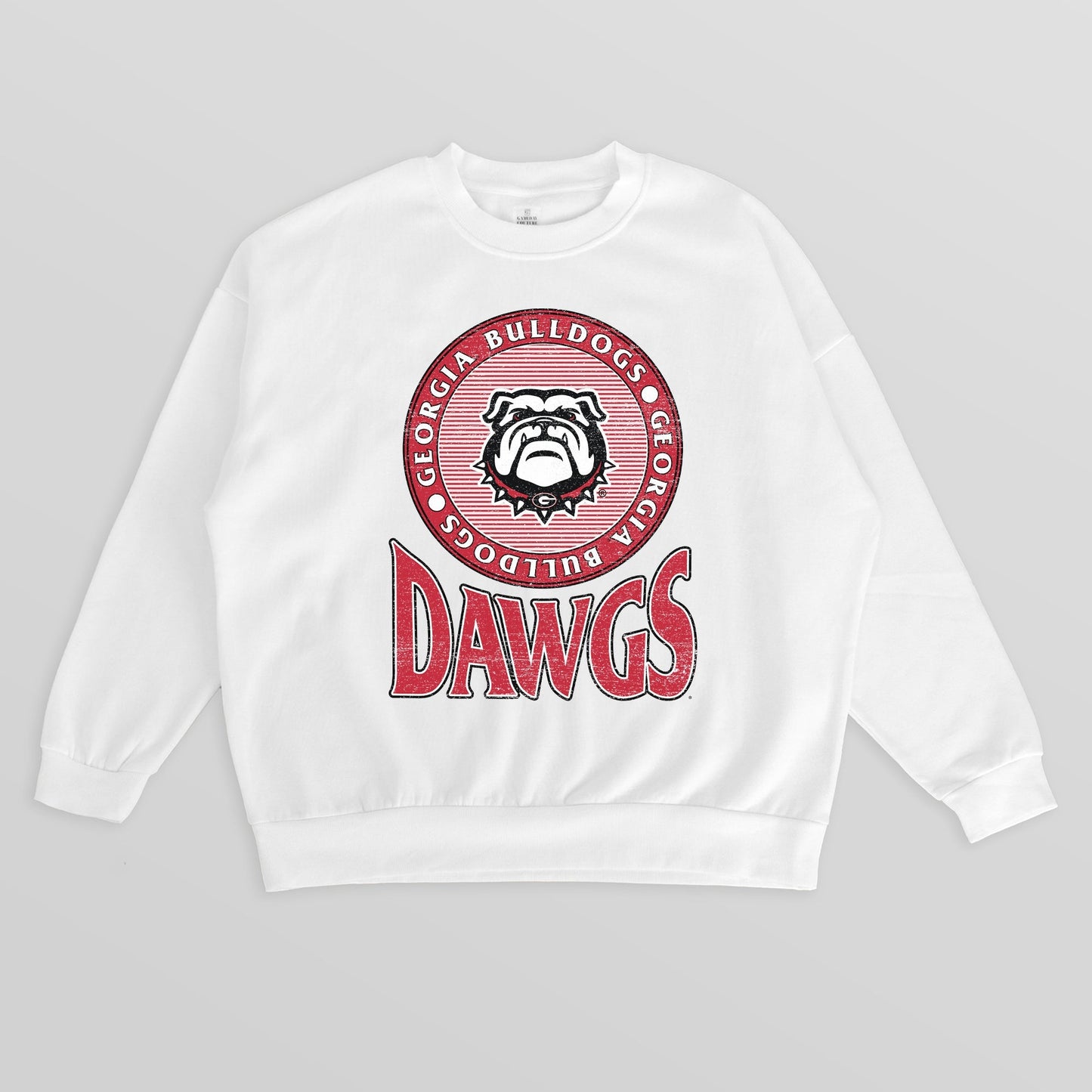 GEORGIA BULLDOGS ENDZONE PREMIUM FLEECE DROP SHOULDER CREWNECK PULLOVER