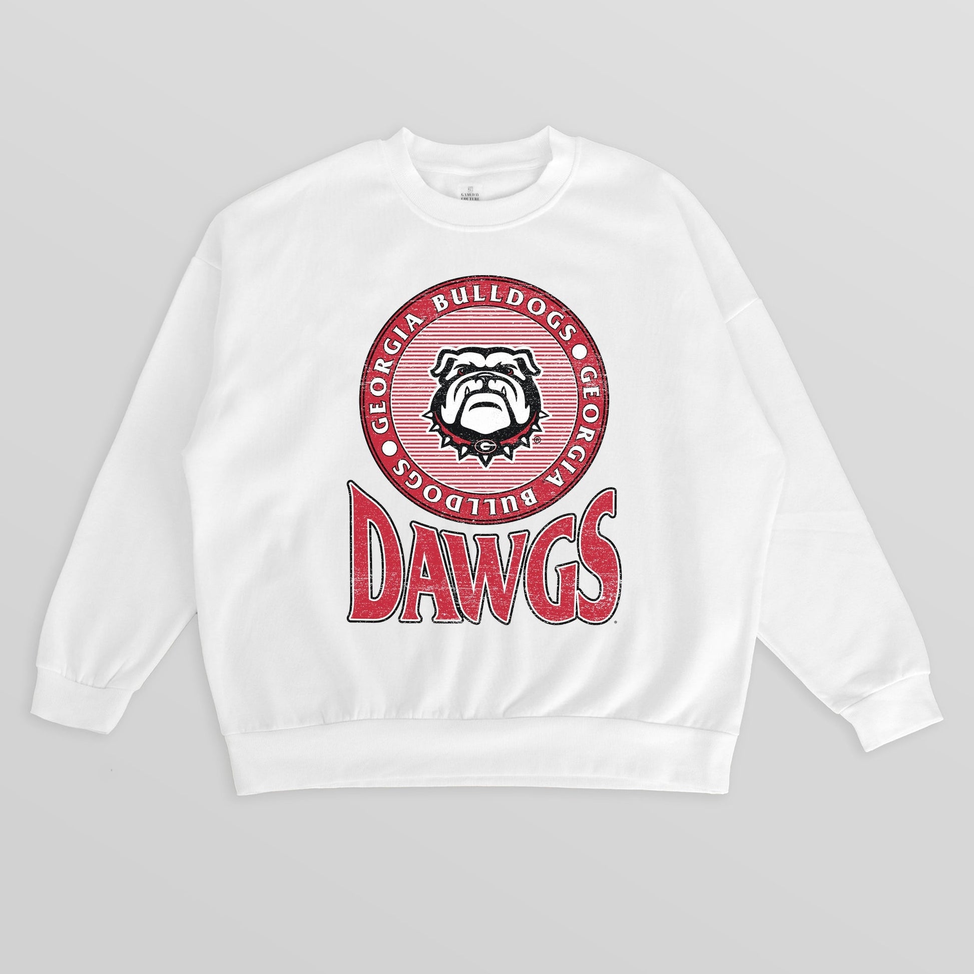 GEORGIA BULLDOGS ENDZONE PREMIUM FLEECE DROP SHOULDER CREWNECK PULLOVER