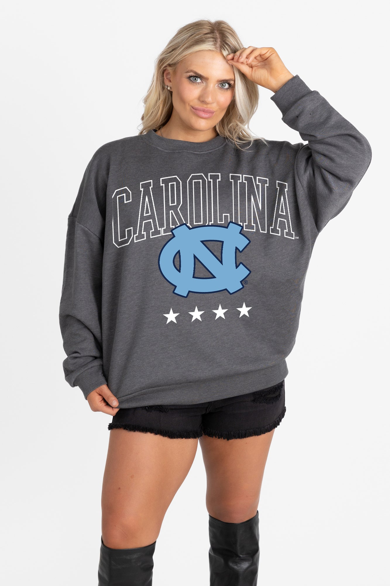 NORTH CAROLINA TAR HEELS RISING STAR PREMIUM FLEECE CREWNECK PULLOVER