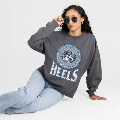 NORTH CAROLINA TAR HEELS SATURDAY SEAL PREMIUM FLEECE DROP SHOULDER CREWNECK PULLOVER