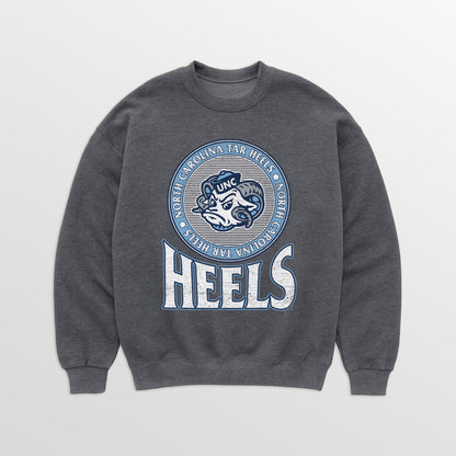 NORTH CAROLINA TAR HEELS SATURDAY SEAL PREMIUM FLEECE DROP SHOULDER CREWNECK PULLOVER