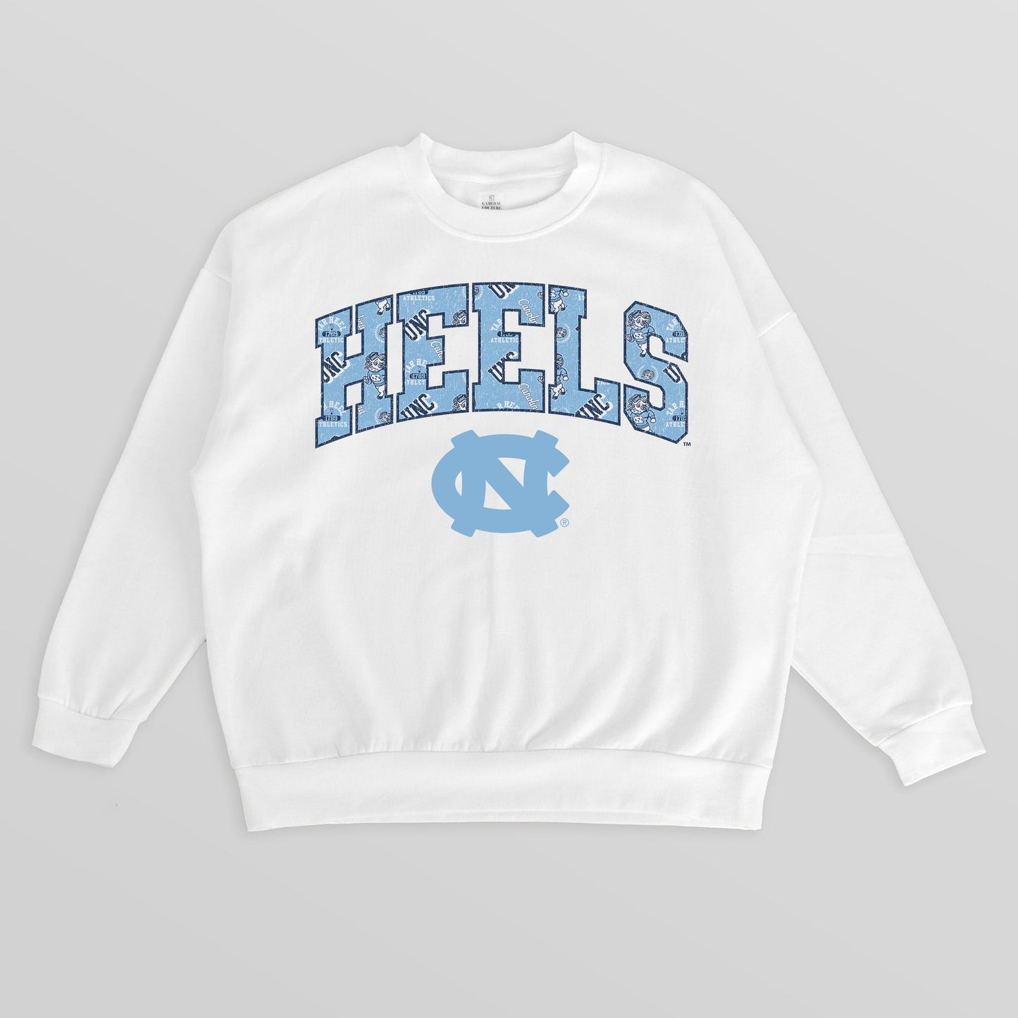 NORTH CAROLINA TAR HEELS SWEET PLAY PREMIUM FLEECE DROP SHOULDER CREWNECK PULLOVER