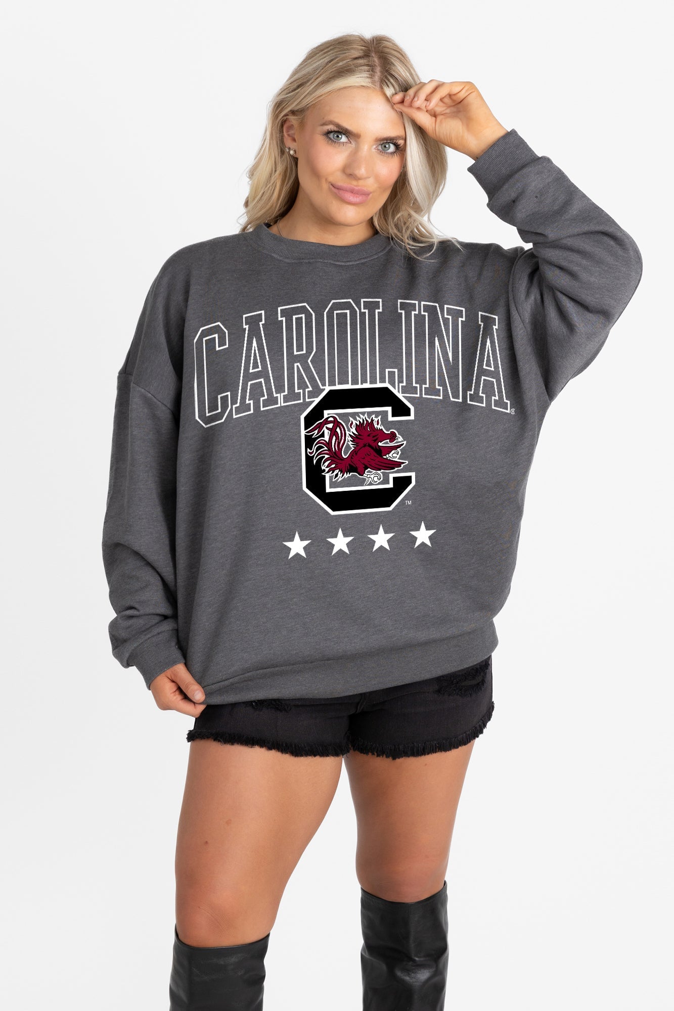 SOUTH CAROLINA GAMECOCKS RISING STAR PREMIUM FLEECE CREWNECK PULLOVER