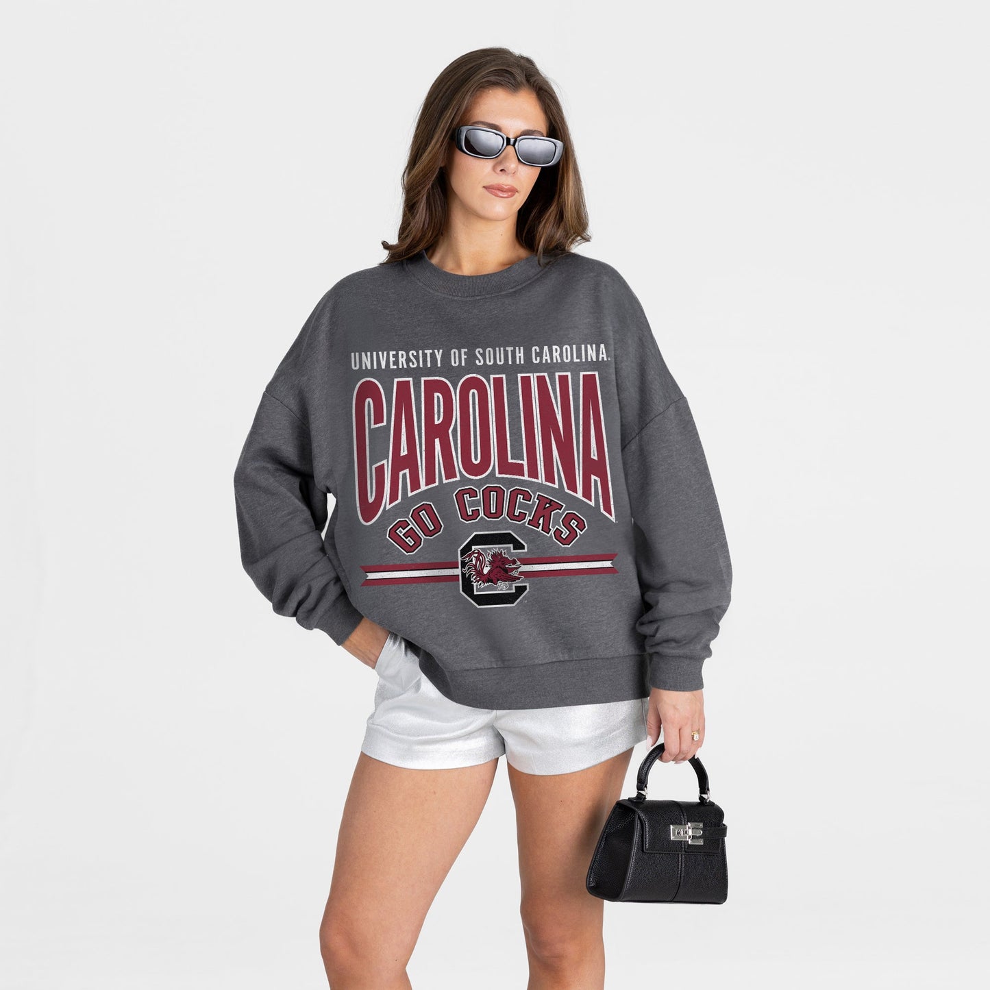 SOUTH CAROLINA GAMECOCKS KICKOFF CLASSIC PREMIUM FLEECE DROP SHOULDER CREWNECK PULLOVER