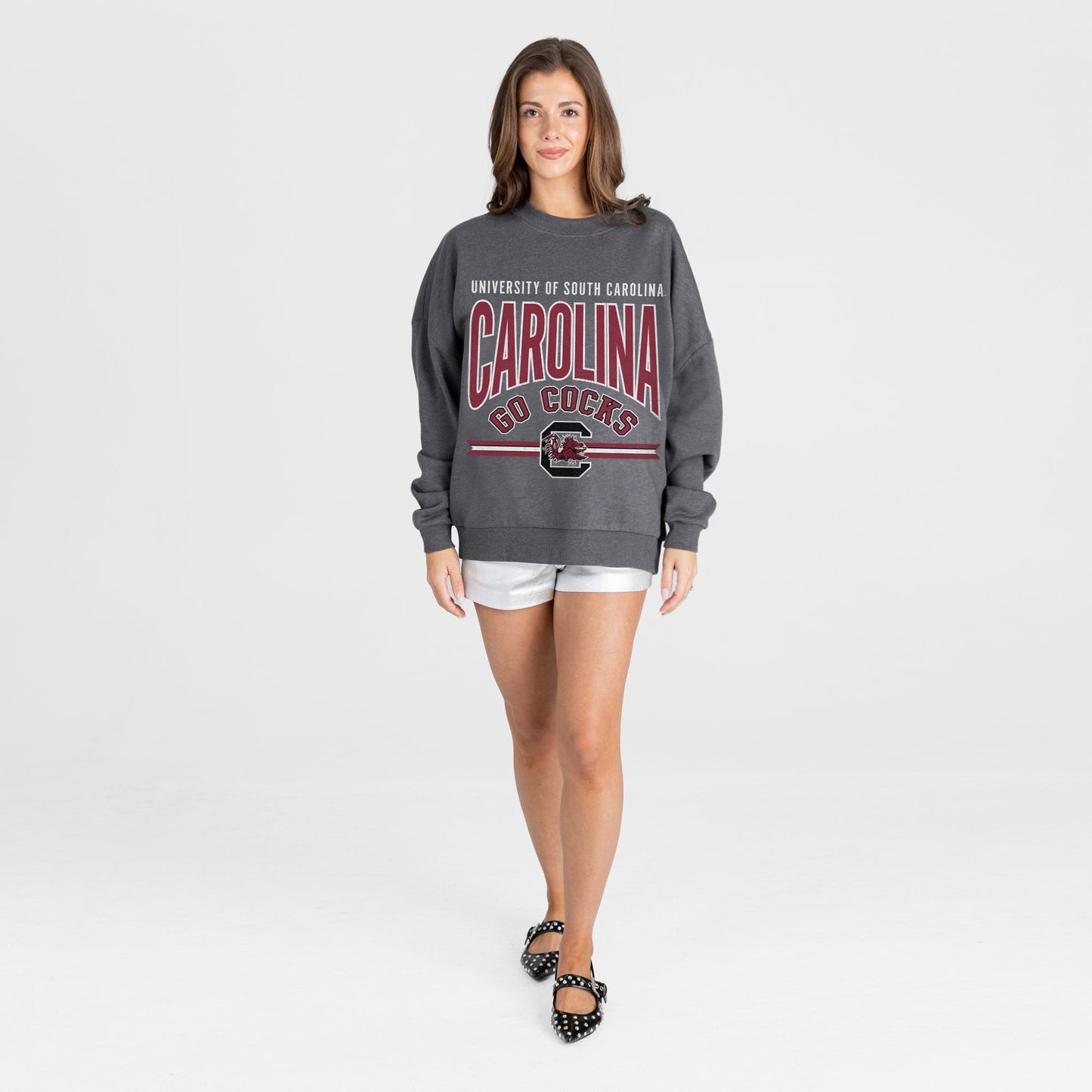 SOUTH CAROLINA GAMECOCKS KICKOFF CLASSIC PREMIUM FLEECE DROP SHOULDER CREWNECK PULLOVER