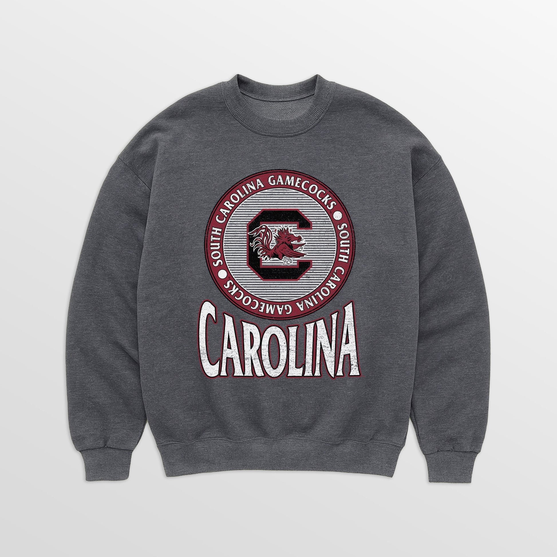 SOUTH CAROLINA GAMECOCKS SATURDAY SEAL PREMIUM FLEECE DROP SHOULDER CREWNECK PULLOVER